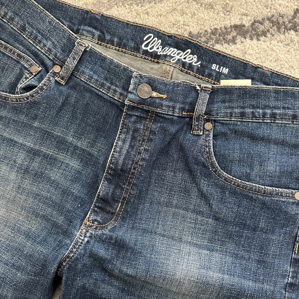 (2) Wrangler Men’s Slim Jeans - size 36x30 - Picture 11 of 11